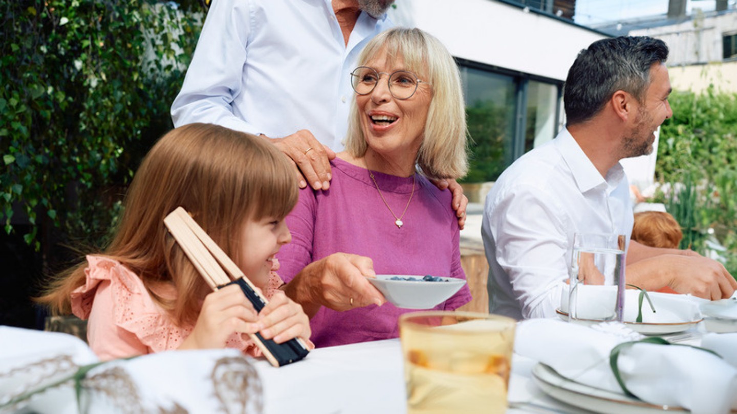 family at table