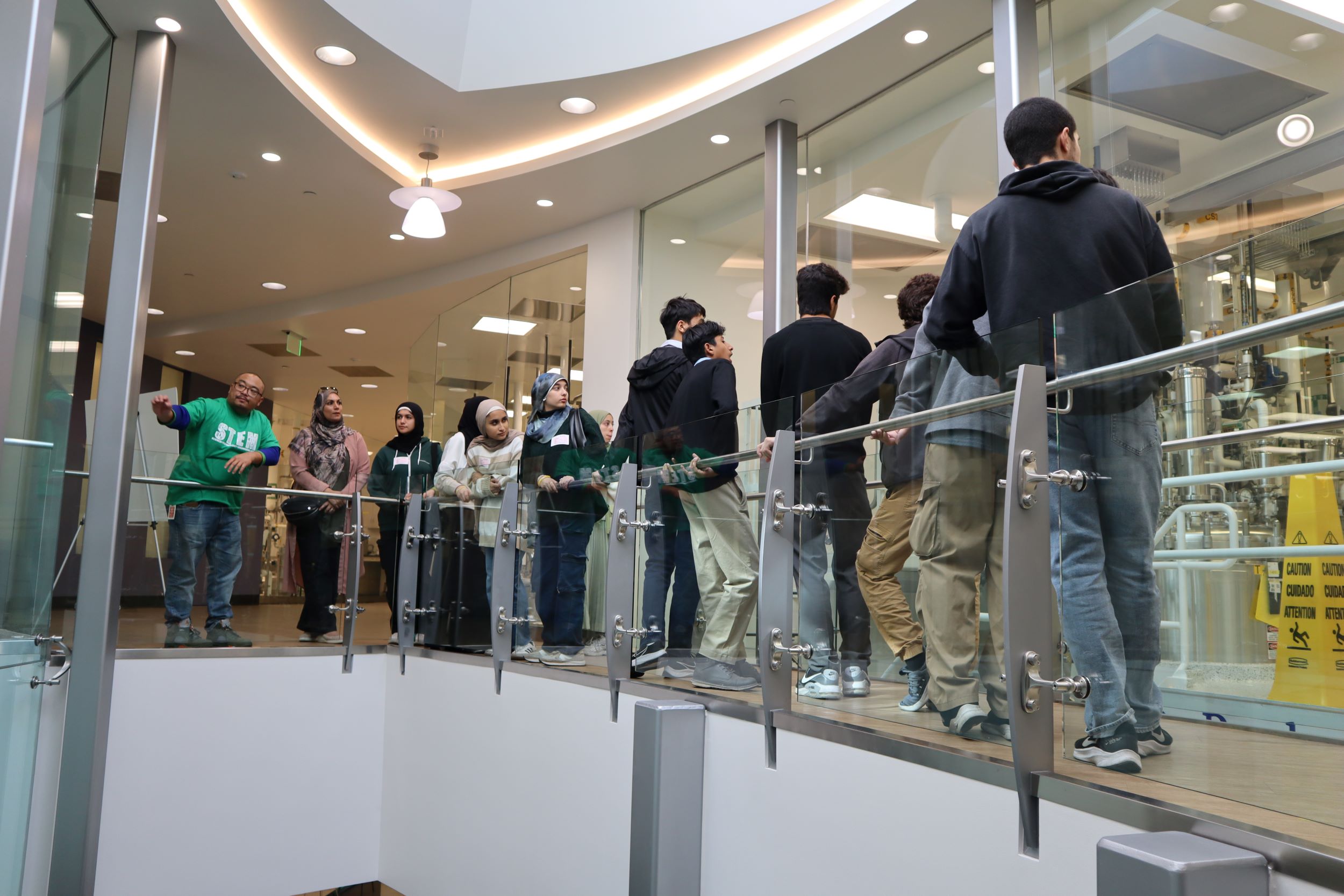 Students tour Boehringer Ingelheim’s Freemont Bio Labs.