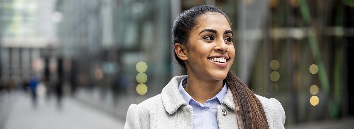 young woman smiling