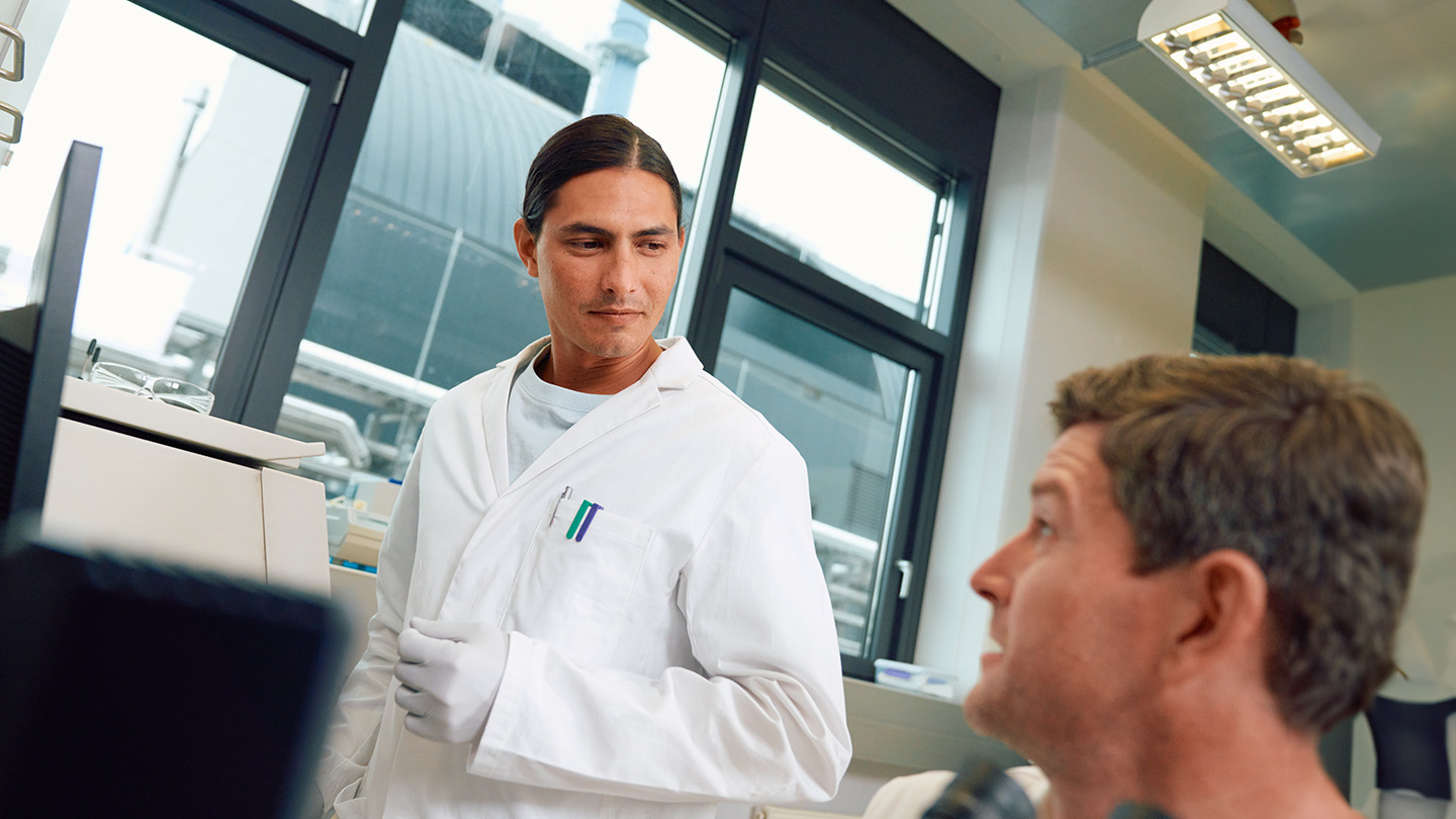 doctors in laboratory with face masks